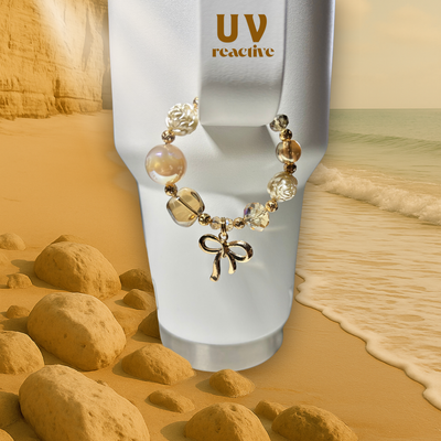 Golden Bow ~ Charm pour Gobelet Réactif aux UV