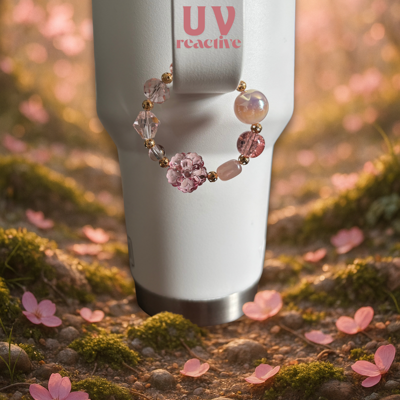 Sakura Bloom ~ UV Reactive Tumbler Charm