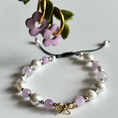 𝔅𝔢𝔩𝔩𝔞 Lillà ~ 𐙚 Kunzite &amp; Perles  ~ duo