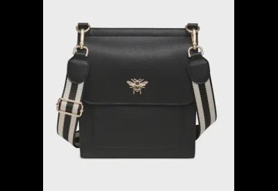 Alice Wheeler Black Bloomsbury Cross Body Bag Large