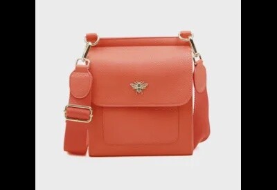Alice Wheeler Orange Bloomsbury Cross Body Bag