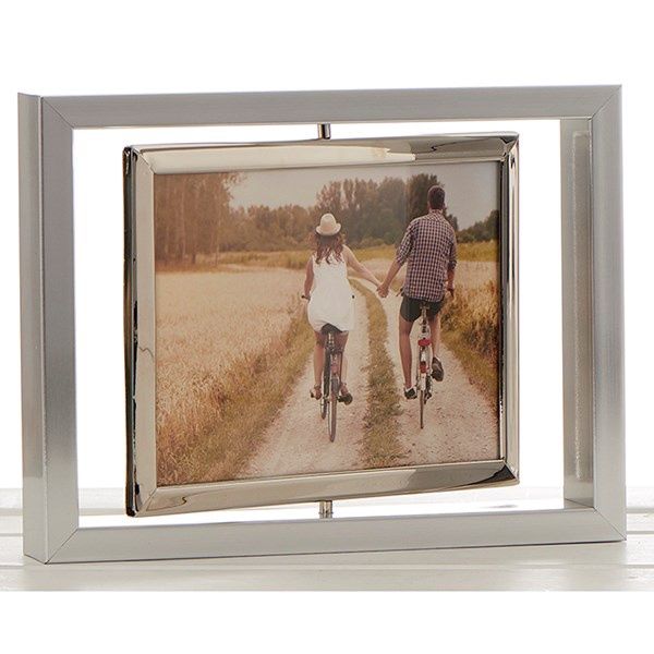 Bright Silver Spin Frame 7x5