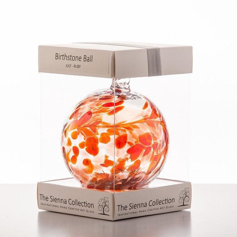 10cm Birthstone Ball - July/Ruby