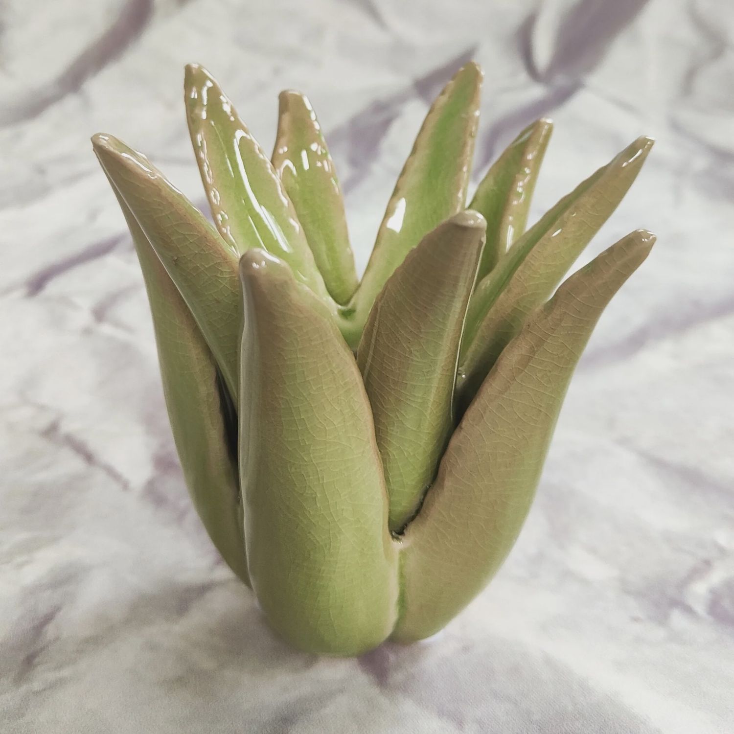 Candle Holder - Cactus Ceramics Light Green