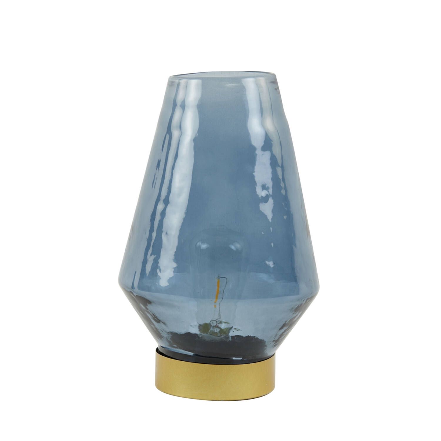 Table Lamp LED - Jaya Glass Dark Blue and Gold