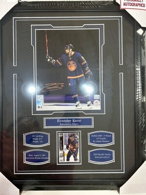 EVANDER KANE - AUTOGRAPHED EDMONTON OILERS 16X20 FRAME