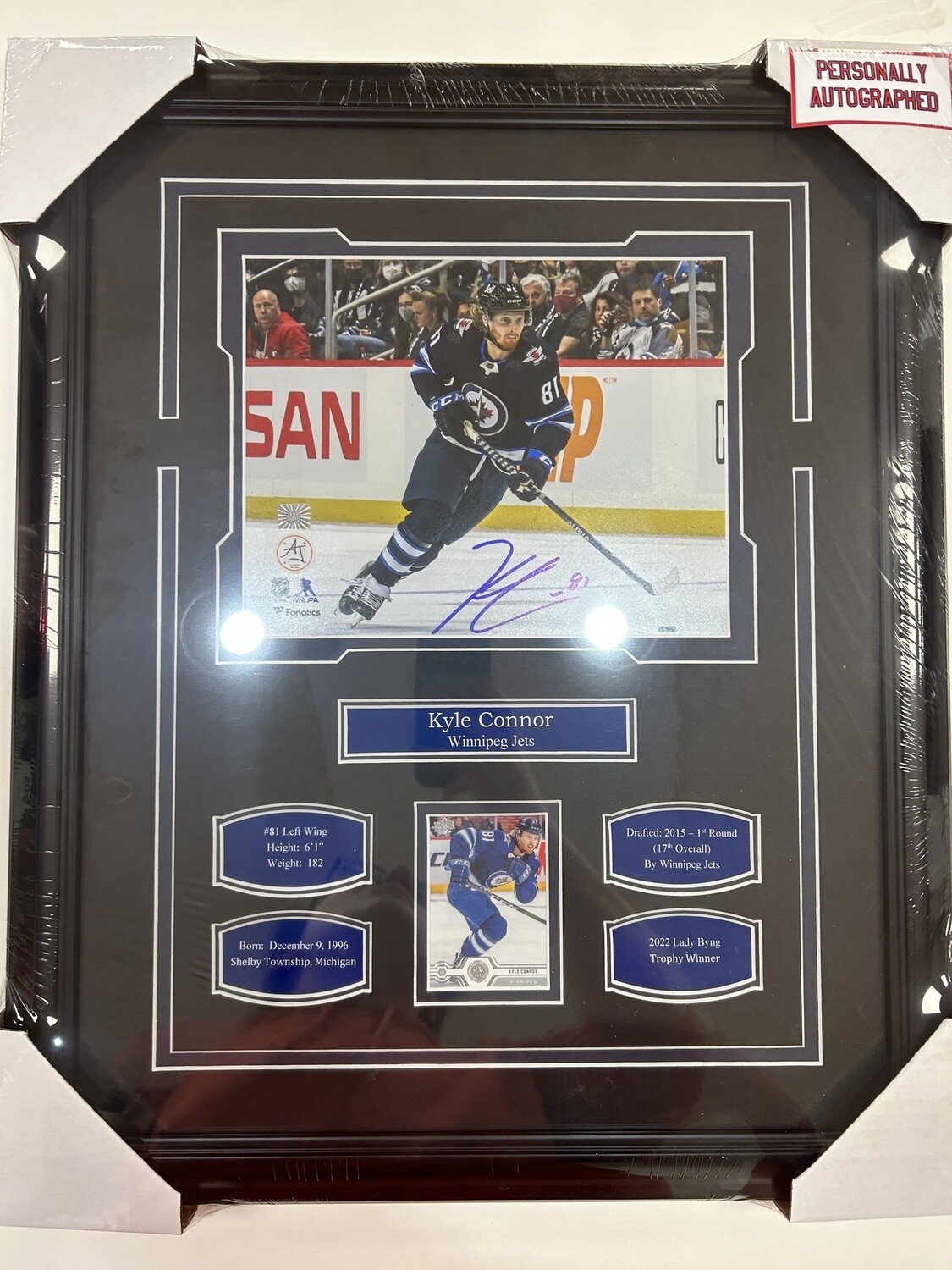 KYLE CONNOR - AUTOGRAPHED WINNIPEG JETS 16X20 FRAME