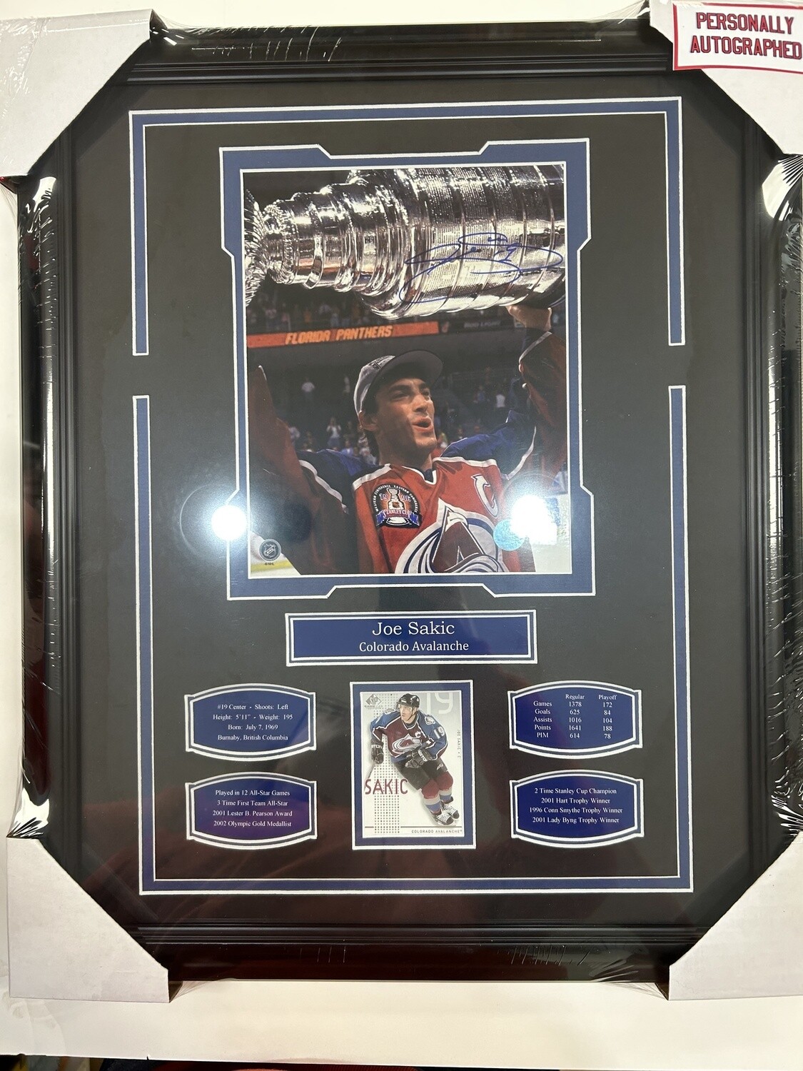 JOE SAKIC - AUTOGRAPHED COLOADO AVALANCHE 16X20 FRAME