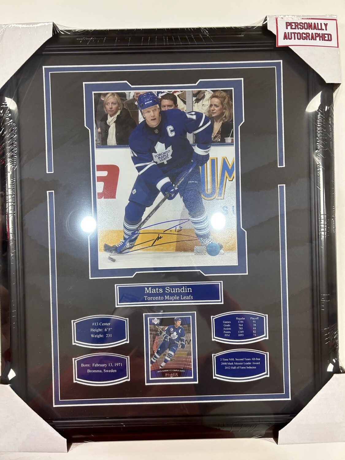 MATS SUNDIN - AUTOGRAPHED TORONTO MAPLE LEAFS 16X20 FRAME