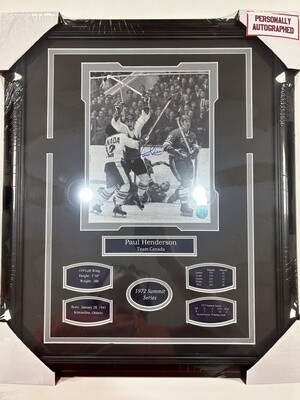 PAUL HENDERSON - AUTOGRAPHED TEAM CANADA 16X20 FRAME