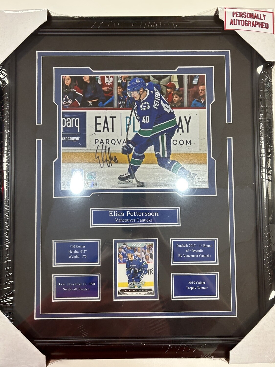 ELIAS PETTERSSON - AUTOGRAPHED VANCOUVER CANUCKS 16X20 FRAME