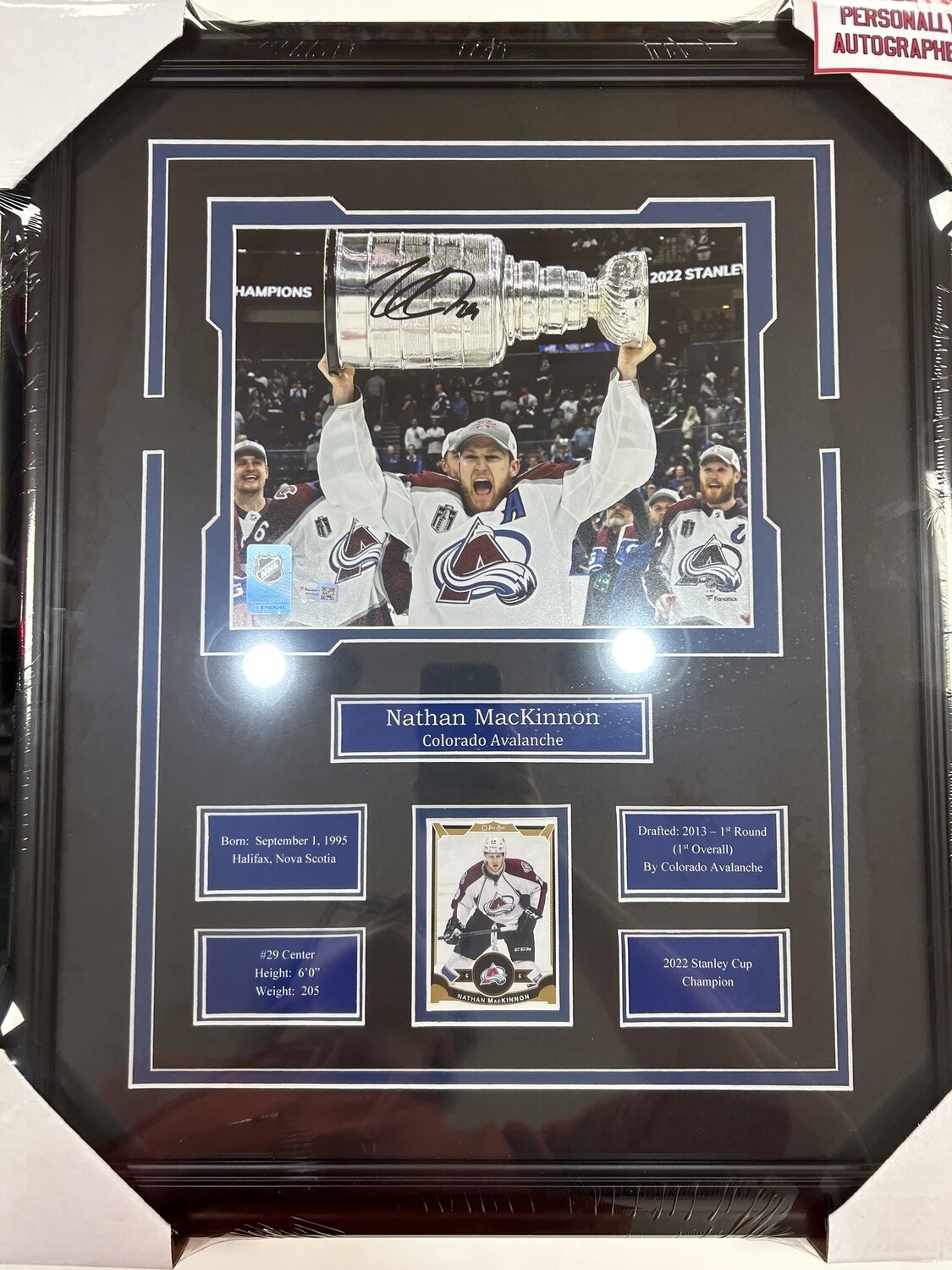 NATHAN MACKINNON - AUTOGRAPHED COLORADO AVALANCHE 16X20 FRAME