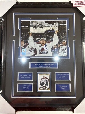 NATHAN MACKINNON - AUTOGRAPHED COLORADO AVALANCHE 16X20 FRAME