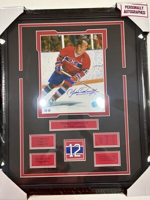 YVAN COURNOYER - AUTOGRAPHED MONTREAL CANADIENS 16X20 FRAME