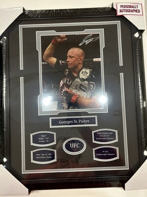 GEORGES ST-PIERRE - AUTOGRAPHED UFC 16X20 FRAME
