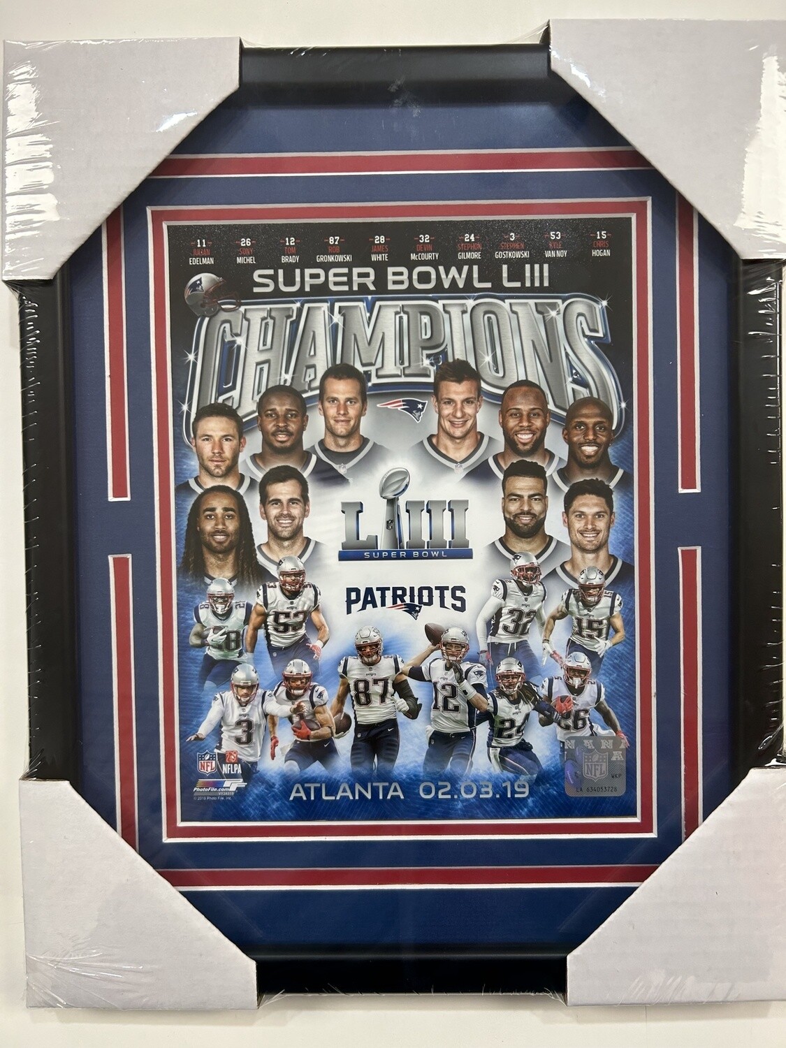 SUPER BOWL LIII - NEW ENGLAND PATRIOTS 11X14 FRAME