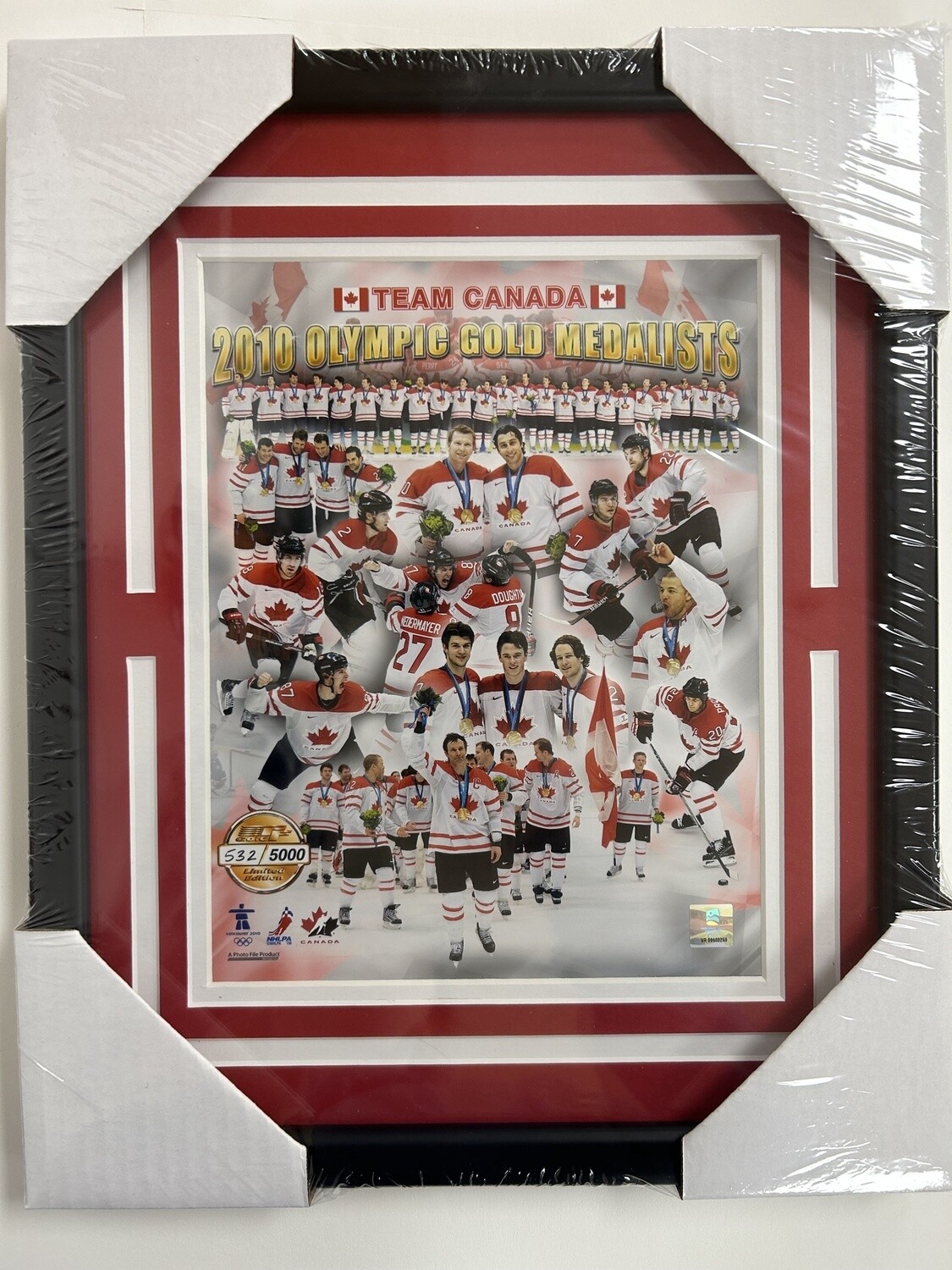 2010 MENS OLYMPIC GOLD - TEAM CANADA 11X14 FRAME