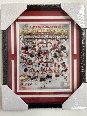 2010 MENS OLYMPIC GOLD - TEAM CANADA 11X14 FRAME