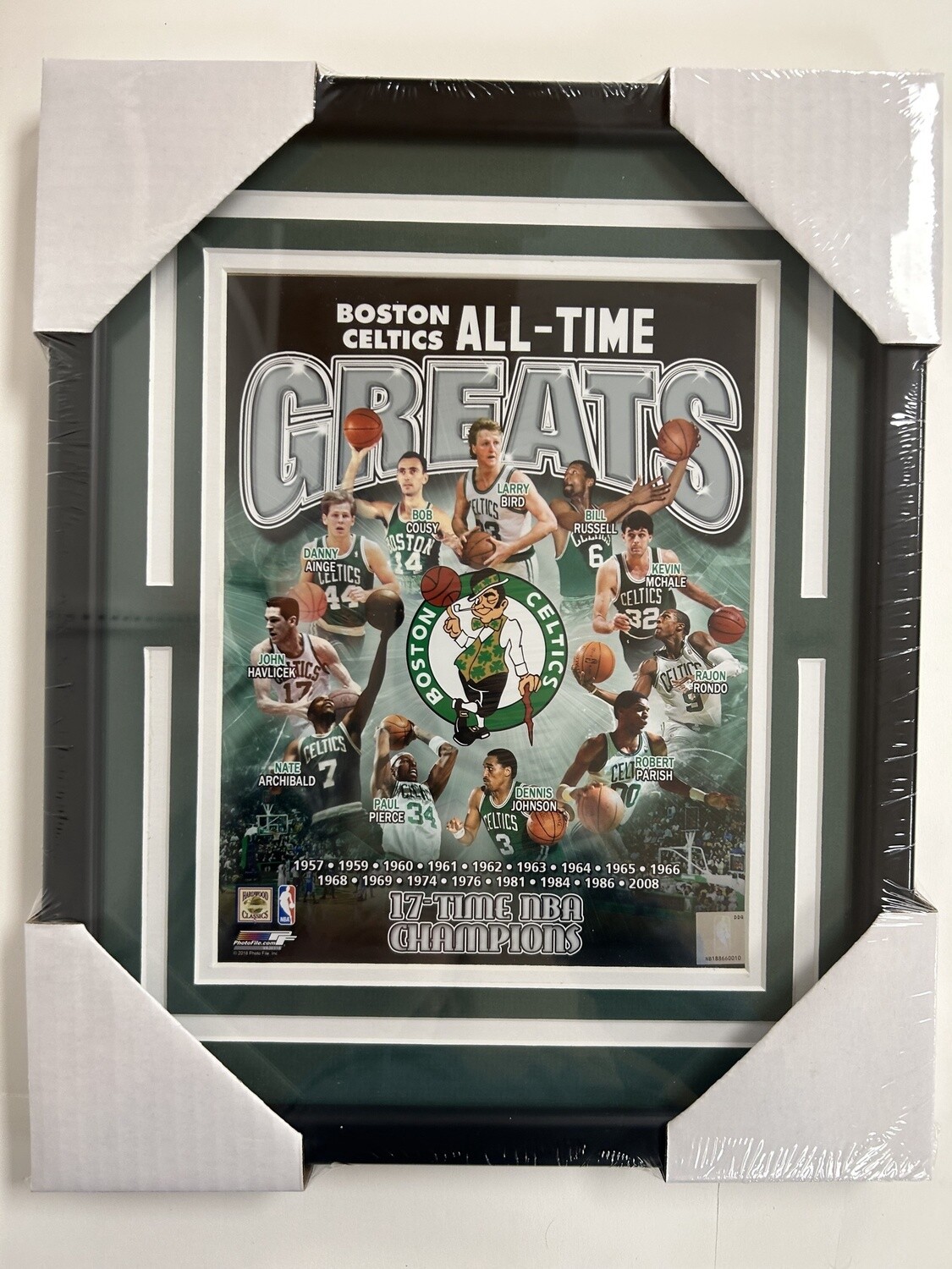 BOSTON CELTICS ALL-TIME GREATS - 11X14 FRAME