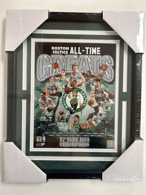 BOSTON CELTICS ALL-TIME GREATS - 11X14 FRAME
