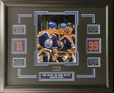 WAYNE GRETZKY &amp; MARK MESSIER - LIMITED EDITION 16X20 FRAME #/50 EDMONTON OILERS