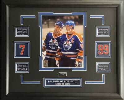 WAYNE GRETZKY &amp; PAUL COFFEY - LIMITED EDITION 16X20 #/50 EDMONTON OILERS