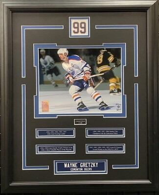 WAYNE GRETZKY - LIMITED EDITION 16X20 FRAME #/100 EDMONTON OILERS