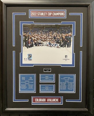 COLORADO AVALANCHE 2022 STANLEY CUP - LIMITED EDITION 16X20 FRAME #/100