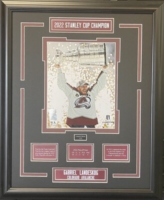 GABRIEL LANDESKOG - LIMITED EDITION 16X20 FRAME #/25 COLORADO AVALANCHE