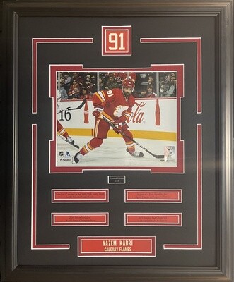 NAZEM KADRI - LIMITED EDITION 16X20 FRAME #/25 CALGARY FLAMES