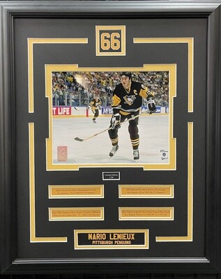 MARIO LEMIEUX - LIMITED EDITION 16X20 FRAME #/50 PITTSBURGH PENGUINS