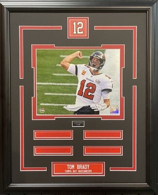 TOM BRADY - LIMITED EDITION 16X20 FRAME #/100 TAMPA BAY BUCCANEERS