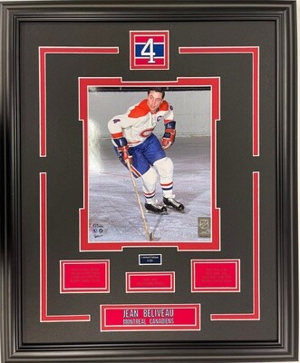 JEAN BELIVEAU - LIMITED EDITION 16X20 FRAME #/20 MONTREAL CANADIENSs