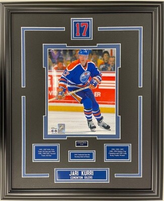 JARI KURRI - LIMITED EDITION 16X20 FRAME #/15 EDMONTON OILERS