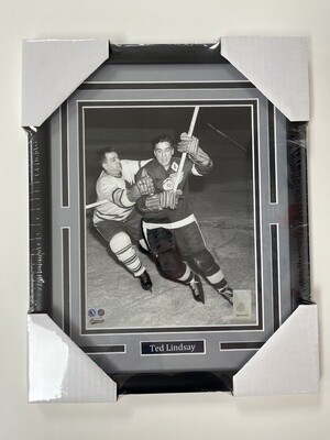 TED LINDSAY - DETROIT RED WINGS 11X14 FRAME