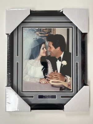 PRISCILLA &amp; ELVIS PRESLEY - CELEBRITY 11X14 FRAME