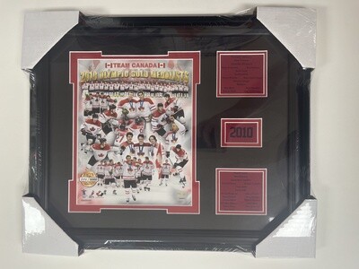 2010 MENS OLYMPIC GOLD - TEAM CANADA 13X16 FRAME