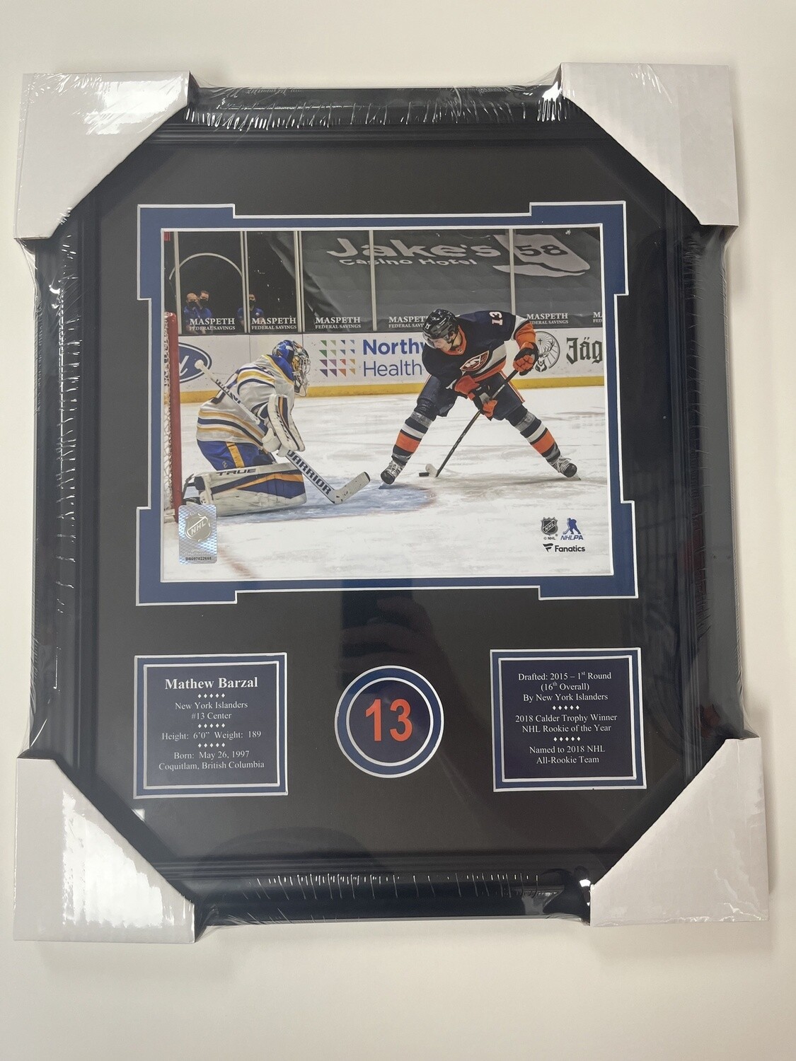 MATHEW BARZAL - NEW YORK ISLANDERS 13X16 FRAME