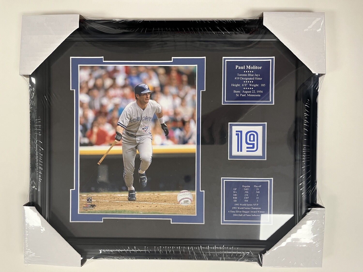 PAUL MOLITOR - TORONTO BLUE JAYS 13X16 FRAME