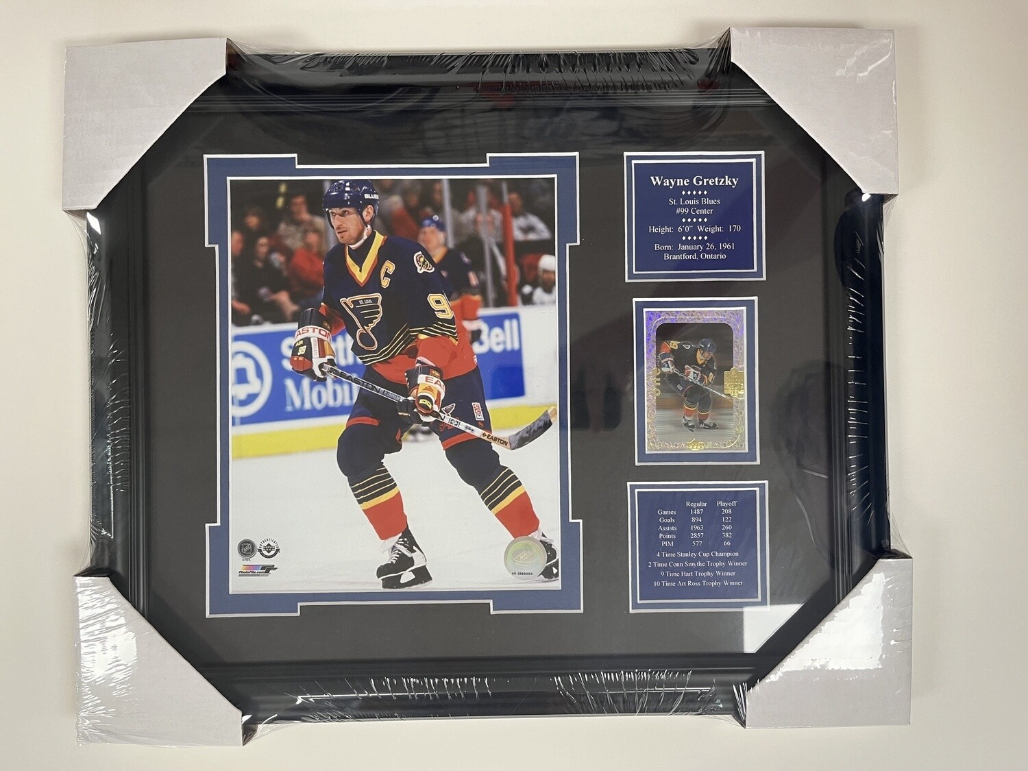 WAYNE GRETZKY - ST. LOUIS BLUES 13X16 FRAME