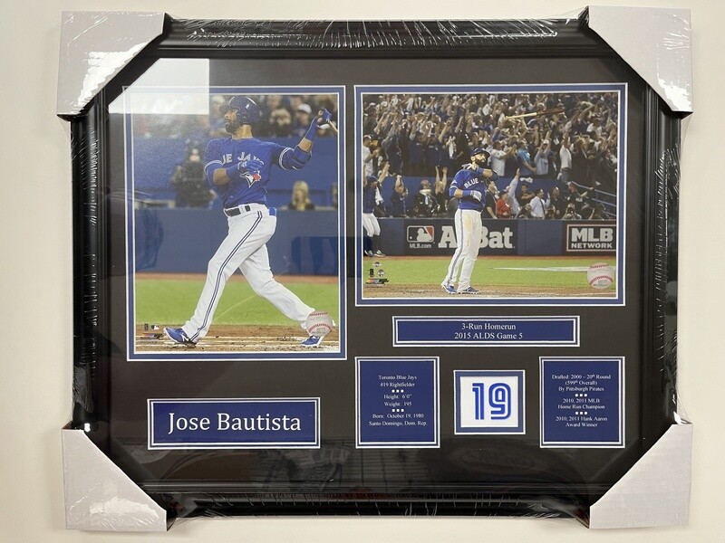 JOSE BAUTISTA - TORONTO BLUE JAYS 2 PHOTO 16X20 FRAME