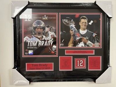 TOM BRADY - TAMPA BAY BUCCANEERS 2 PHOTO 16X20 FRAME