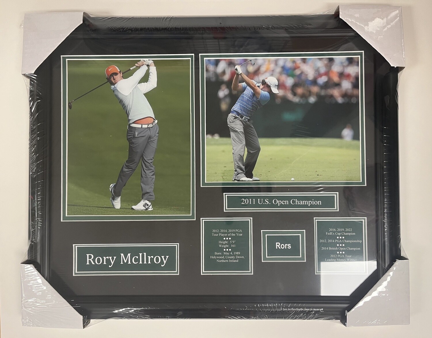 RORY MCLLROY - GOLF 2 PHOTO 16X20 FRAME