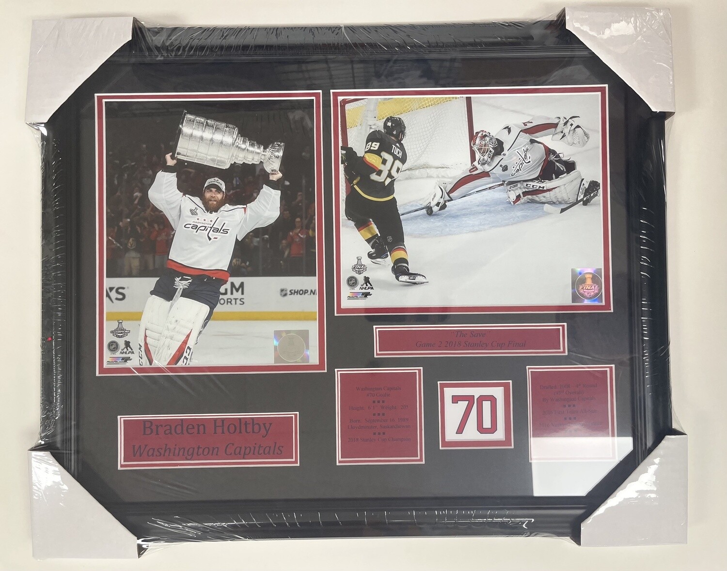 BRADEN HOLTBY - WASHINGTON CAPITALS 2 PHOTO 16X20 FRAME