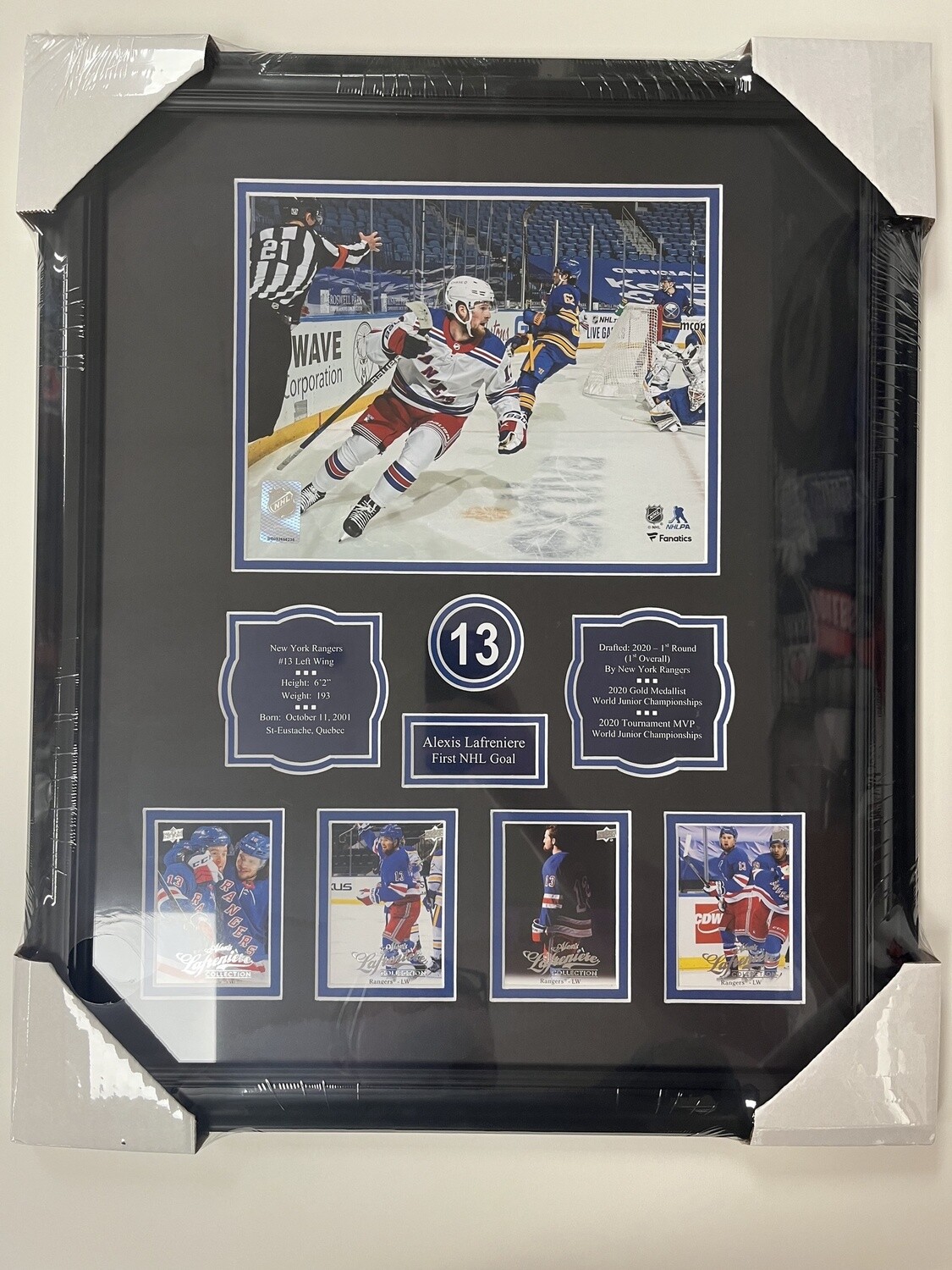 ALEXIS LAFRENIERE - NEW YORK RANGERS 16X20 FRAME