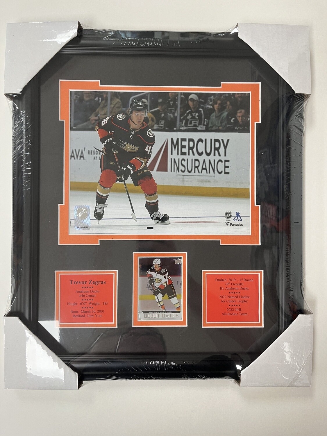 TREVOR ZEGRAS - ANAHEIM DUCKS 13X16 FRAME