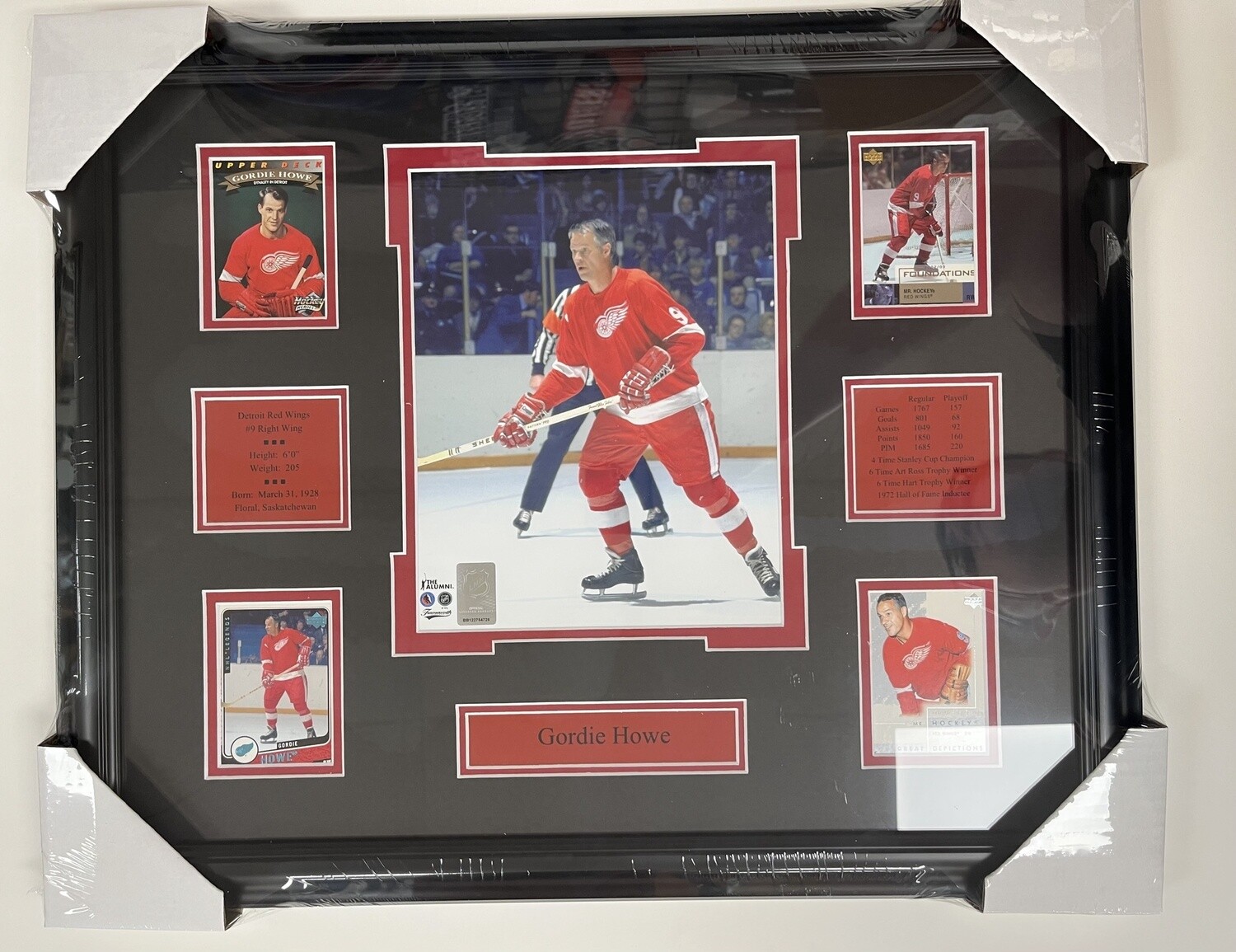 GORDIE HOWE - DETROIT RED WINGS 16X20 FRAME