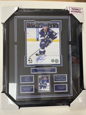STEVEN STAMKOS - AUTOGRAPHED TAMPA BAY LIGHTNING 16X20 FRAME