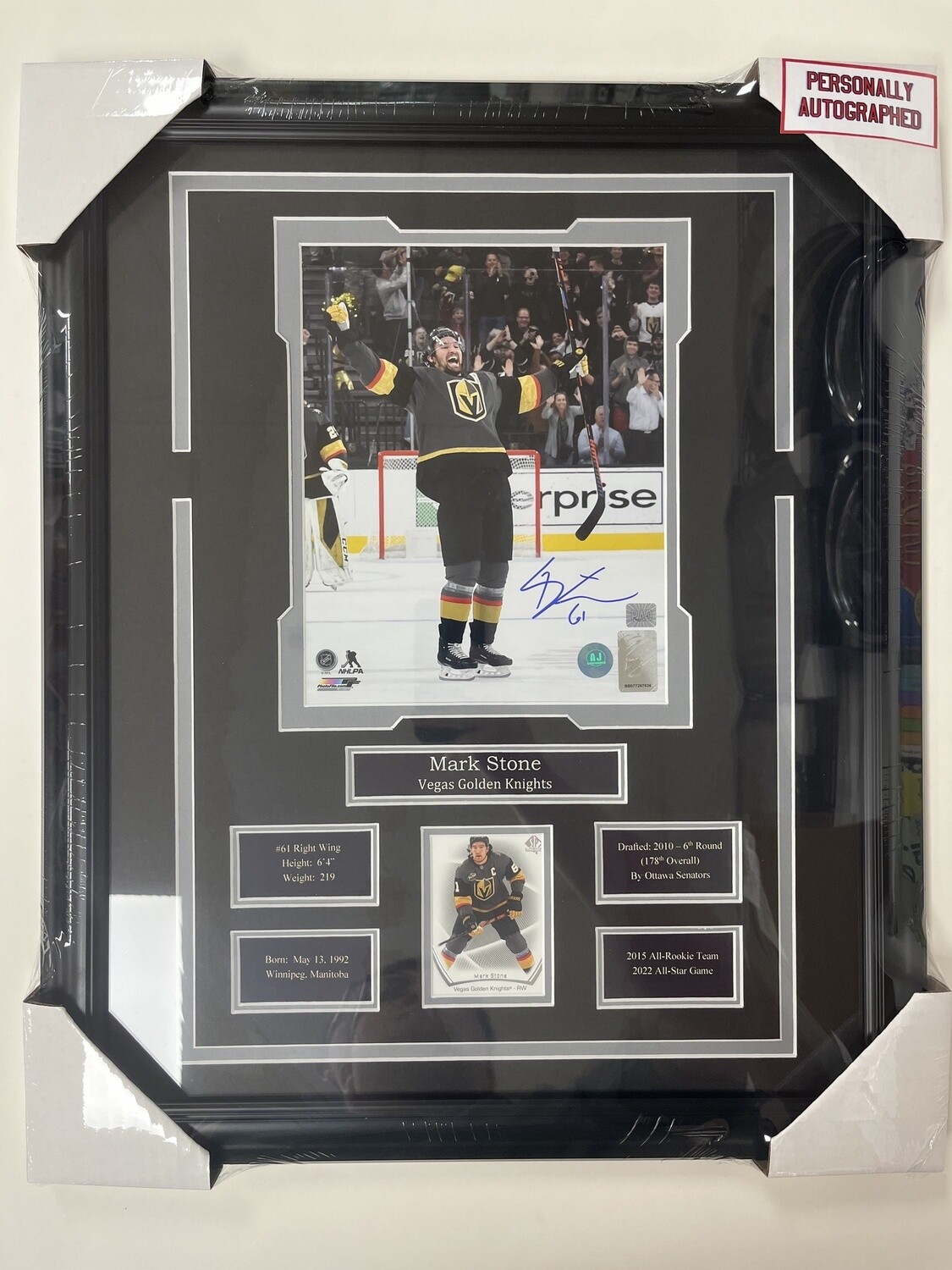 MARK STONE - AUTOGRAPHED VEGAS GOLDEN KNIGHTS 16X20 FRAME