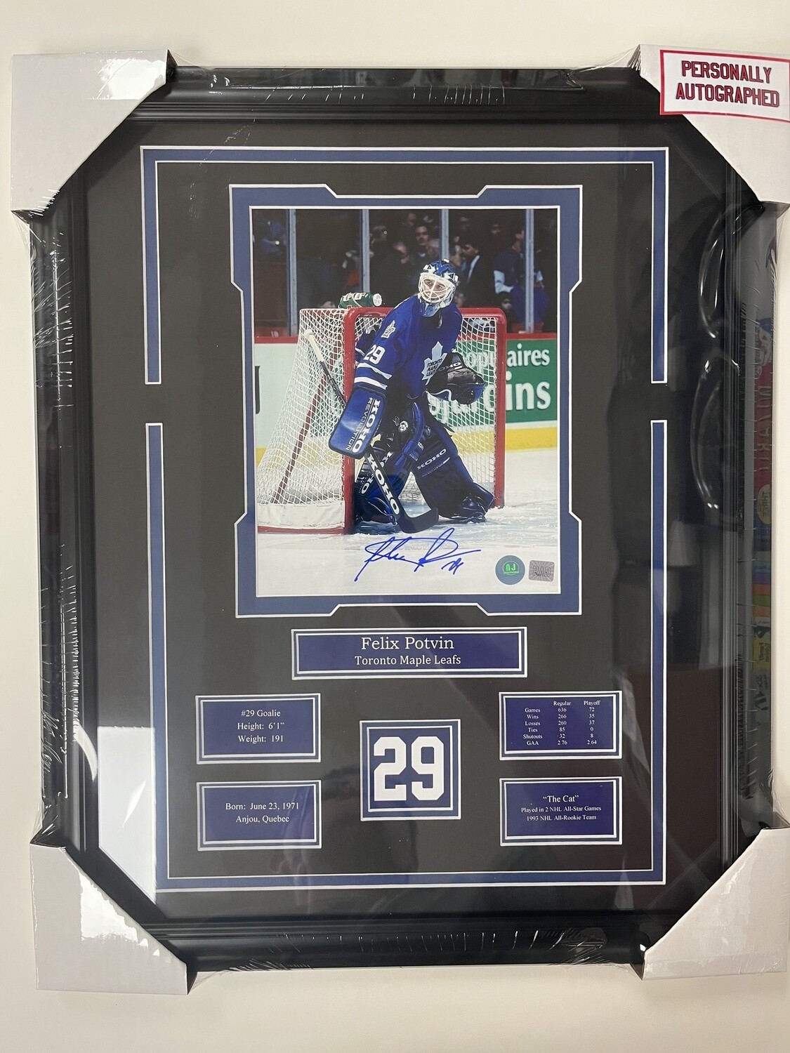 FELIX POTVIN - AUTOGRAPHED TORONTO MAPLE LEAFS 16X20 FRAME